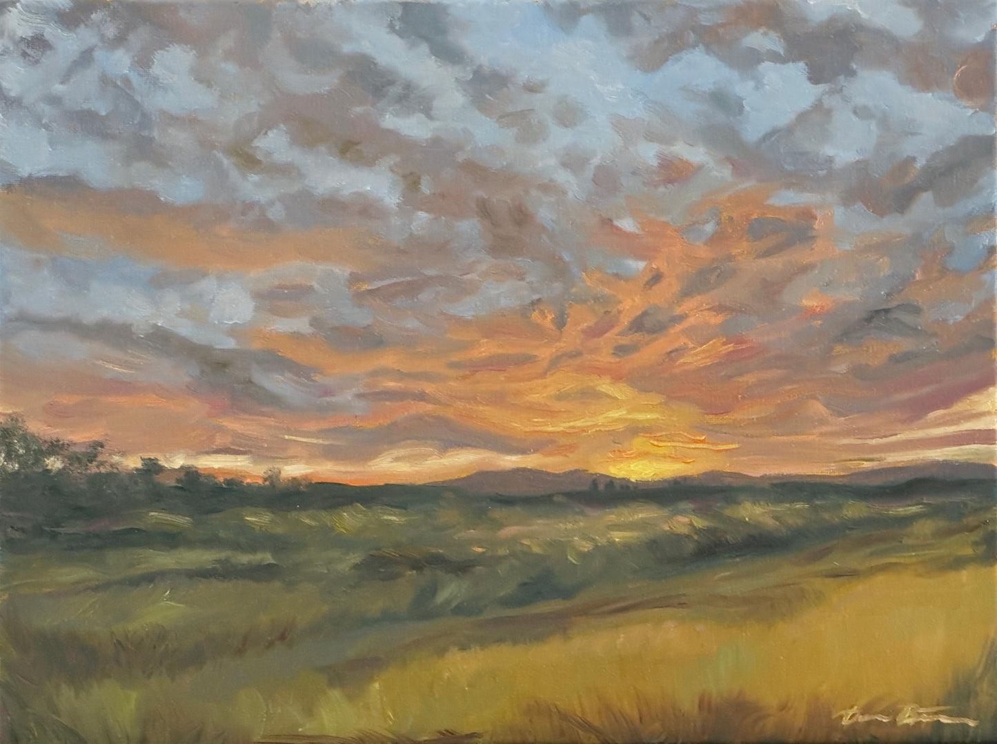 "Veneta au coucher du soleil" 12x16